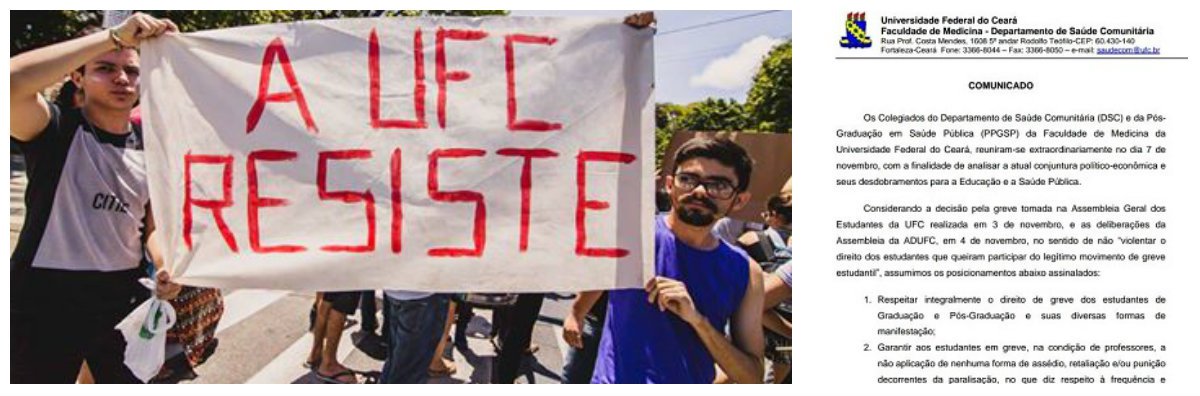 A Defensoria Pública da União (DPU) expediu na manhã de hoje (8) recomendação ao ministro da Educação e aos reitores e diretores de universidades e institutos federais de ensino sobre o tratamento que deve ser dado aos estudantes que participam do movimento de ocupação na rede federal. A instituição reitera a necessidade de diálogo e reprova medidas coercitivas. No Ceará, a ocupação das dependências da UFC tem se ampliado para diversos cursos. Os estudantes querem agora sensibilizar a administração superior para que suspenda o calendário acadêmico. Ontem, professores do colegiado do Departamento de Saúde Comunitária e da Pós Graduação em Saúde Pública, da Faculdade de Medicina tiveram uma reunião e deliberaram apoio aos estudantes (Foto: Fatima 247) A Defensoria Pública da União (DPU) expediu na manhã de hoje (8) recomendação ao ministro da Educação e aos reitores e diretores de universidades e institutos federais de ensino sobre o tratamento que deve ser dado aos estudantes que participam do movimento de ocupação na rede federal. A instituição reitera a necessidade de diálogo e reprova medidas coercitivas. No Ceará, a ocupação das dependências da UFC tem se ampliado para diversos cursos. Os estudantes querem agora sensibilizar a administração superior para que suspenda o calendário acadêmico. Ontem, professores do colegiado do Departamento de Saúde Comunitária e da Pós Graduação em Saúde Pública, da Faculdade de Medicina tiveram uma reunião e deliberaram apoio aos estudantes