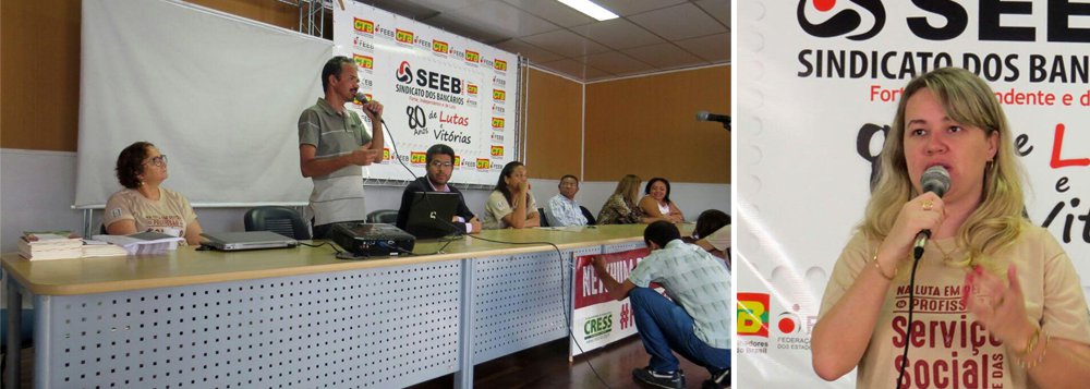 Com a participação de assistentes sociais, trabalhadores e usuários do SUAS, militantes de movimentos populares, sociais, sindicais e de direitos humanos, foi lançado em Sergipe, no último dia 17, o Fórum em Defesa das Políticas Públicas e da Democracia. A iniciativa foi do Conselho Regional de Serviço Social 18a. Região – Sergipe (CRESS/SE), em parceria com o Conselho Regional de Psicologia (CRP), a CRF consultoria e o Fórum Municipal dos Trabalhadores do SUAS de Aracaju (Foto: Valter Lima) Com a participação de assistentes sociais, trabalhadores e usuários do SUAS, militantes de movimentos populares, sociais, sindicais e de direitos humanos, foi lançado em Sergipe, no último dia 17, o Fórum em Defesa das Políticas Públicas e da Democracia. A iniciativa foi do Conselho Regional de Serviço Social 18a. Região – Sergipe (CRESS/SE), em parceria com o Conselho Regional de Psicologia (CRP), a CRF consultoria e o Fórum Municipal dos Trabalhadores do SUAS de Aracaju