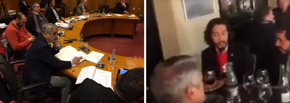 O senador Humberto Costa (PT-PE) e o deputado federal Jean Wyllys (PSOL-RJ) foram agredidos por um brasileiro enquanto almoçavam após uma reunião da Comissão de Cidadania e Direitos Humanos do Parlamento do Mercosul (ParlaSul), em Montevidéu; eles foram questionados pelos votos "a favor da Dilma", em uma referência à votação que admitiu o processo de impeachment nas duas Casas, e por terem "assinado contra o Moro" um pedido de abertura de processo disciplinar pelo CNJ; confira o vídeo (Foto: Paulo Emílio) O senador Humberto Costa (PT-PE) e o deputado federal Jean Wyllys (PSOL-RJ) foram agredidos por um brasileiro enquanto almoçavam após uma reunião da Comissão de Cidadania e Direitos Humanos do Parlamento do Mercosul (ParlaSul), em Montevidéu; eles foram questionados pelos votos "a favor da Dilma", em uma referência à votação que admitiu o processo de impeachment nas duas Casas, e por terem "assinado contra o Moro" um pedido de abertura de processo disciplinar pelo CNJ; confira o vídeo