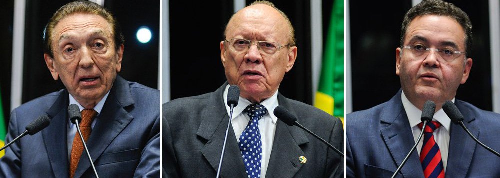 A bancada maranhense no Senado Federal, segundo ouve-se falar, deverá votar unida em relação ao impeachment, a favor ou contra, mas tudo indica que Edison Lobão, João Aberto, ambos do PMDB, e Roberto Rocha, do PSB, darão o mesmo voto (Foto: Robert Lobato) A bancada maranhense no Senado Federal, segundo ouve-se falar, deverá votar unida em relação ao impeachment, a favor ou contra, mas tudo indica que Edison Lobão, João Aberto, ambos do PMDB, e Roberto Rocha, do PSB, darão o mesmo voto