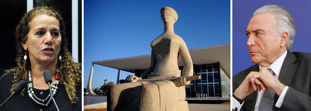 Liderados pela deputada Jandira Feghali (PCdoB-RJ), parlamentares do PCdoB e do PT ingressaram nesta sexta-feria, 7, com um mandado de segurança no Supremo Tribunal Federal para suspender a tramitação da PEC 241/16, que limita os gastos públicos para as despesas primárias dos três poderes; peça contesta a legalidade da proposta, alega que ela interfere na autonomia administrativa e financeira dos poderes Judiciário e Legislativo e viola o direito democrático dos próximos cinco presidentes; "Temer resolveu colocar na Constituição limites de recursos para as políticas públicas", criticou Jandira, lembrando que a PEC não estabelece nenhum limite de gastos com pagamento de juros da dívida (Foto: Aquiles Lins) Liderados pela deputada Jandira Feghali (PCdoB-RJ), parlamentares do PCdoB e do PT ingressaram nesta sexta-feria, 7, com um mandado de segurança no Supremo Tribunal Federal para suspender a tramitação da PEC 241/16, que limita os gastos públicos para as despesas primárias dos três poderes; peça contesta a legalidade da proposta, alega que ela interfere na autonomia administrativa e financeira dos poderes Judiciário e Legislativo e viola o direito democrático dos próximos cinco presidentes; "Temer resolveu colocar na Constituição limites de recursos para as políticas públicas", criticou Jandira, lembrando que a PEC não estabelece nenhum limite de gastos com pagamento de juros da dívida