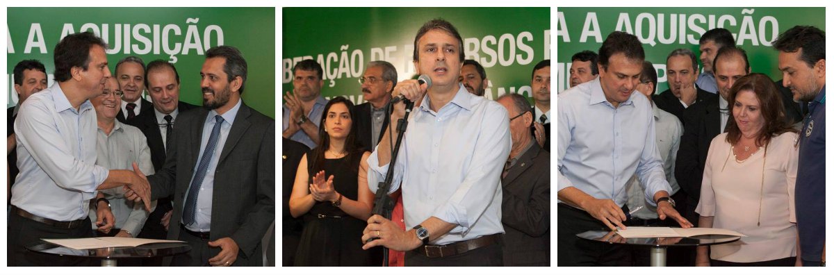 No final da manhã de hoje, no Palácio da Abolição, o governador reuniu prefeitos e parlamentares estaduais e federais, na solenidade de liberação de emendas dos deputados para a aquisição 135 ambulâncias e 44 carros que beneficiarão 77 municípios cearenses. Até parlamentares de oposição estiveram presentes, acompanhando prefeitos beneficiados com as emendas (Foto: Fatima 247) No final da manhã de hoje, no Palácio da Abolição, o governador reuniu prefeitos e parlamentares estaduais e federais, na solenidade de liberação de emendas dos deputados para a aquisição 135 ambulâncias e 44 carros que beneficiarão 77 municípios cearenses. Até parlamentares de oposição estiveram presentes, acompanhando prefeitos beneficiados com as emendas