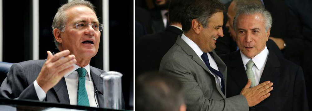 "Muito mais importantes que a troca de farpas com Eduardo Cunha – os dois não se cruzam há milênios – as declarações de Renan Calheiros sobre a 'pressa' no encaminhamento ao Congresso da 'reforma' da Previdência são um sinal da disputa de poder sobre Michel Temer, entre o presidente do Senado e os tucanos, apoiados por sua artilharia de mídia", escreve o jornalista Fernando Brito, do Tijolaço (Foto: Gisele Federicce) "Muito mais importantes que a troca de farpas com Eduardo Cunha – os dois não se cruzam há milênios – as declarações de Renan Calheiros sobre a 'pressa' no encaminhamento ao Congresso da 'reforma' da Previdência são um sinal da disputa de poder sobre Michel Temer, entre o presidente do Senado e os tucanos, apoiados por sua artilharia de mídia", escreve o jornalista Fernando Brito, do Tijolaço