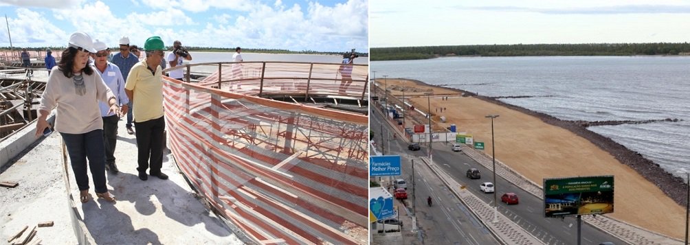 O Ministério Público Federal (MPF/SE) e o Ministério Público do Estado de Sergipe (MP-SE) recorreram ao Tribunal Regional Federal da 5ª Região (TRF5) contra as obras do “Projeto de Defesa Litorânea da Praia 13 de Julho”, do município de Aracaju; mo recurso, as instituições pedem reforma da decisão da 2ª Vara da Seção Judiciária de Sergipe, publicada no início de junho de 2016; para o MPF/SE e MP-SE, as intervenções foram realizadas em área de preservação permanente, com destruição de manguezal e aterramento de diversos trechos do leito do rio Sergipe; além disso, não há licenciamento ambiental ou autorização dos órgãos federais competentes para execução das obras (Foto: Valter Lima) O Ministério Público Federal (MPF/SE) e o Ministério Público do Estado de Sergipe (MP-SE) recorreram ao Tribunal Regional Federal da 5ª Região (TRF5) contra as obras do “Projeto de Defesa Litorânea da Praia 13 de Julho”, do município de Aracaju; mo recurso, as instituições pedem reforma da decisão da 2ª Vara da Seção Judiciária de Sergipe, publicada no início de junho de 2016; para o MPF/SE e MP-SE, as intervenções foram realizadas em área de preservação permanente, com destruição de manguezal e aterramento de diversos trechos do leito do rio Sergipe; além disso, não há licenciamento ambiental ou autorização dos órgãos federais competentes para execução das obras