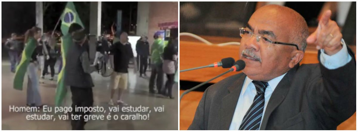 Ao comentar episódio em que um grupo de fascistas entrou na Universidade de Brasília com bombas, cassetetes e gritando em defesa de Bolsonaro e contra cotistas, "comunistas safados" e "gays parasitas", o deputado distrital Chico Vigilante (PT-DF) cobra a Polícia Federal para que "investigue com rigor" esse caso; para ele, "isso é o ovo da serpente que vem sendo chocado ao longo dos últimos tempos. Tempos estes de discriminação aos negros, homossexuais, pobres e petistas que vem a causar absurdos como o visto ontem na UnB" (Foto: Gisele Federicce) Ao comentar episódio em que um grupo de fascistas entrou na Universidade de Brasília com bombas, cassetetes e gritando em defesa de Bolsonaro e contra cotistas, "comunistas safados" e "gays parasitas", o deputado distrital Chico Vigilante (PT-DF) cobra a Polícia Federal para que "investigue com rigor" esse caso; para ele, "isso é o ovo da serpente que vem sendo chocado ao longo dos últimos tempos. Tempos estes de discriminação aos negros, homossexuais, pobres e petistas que vem a causar absurdos como o visto ontem na UnB"