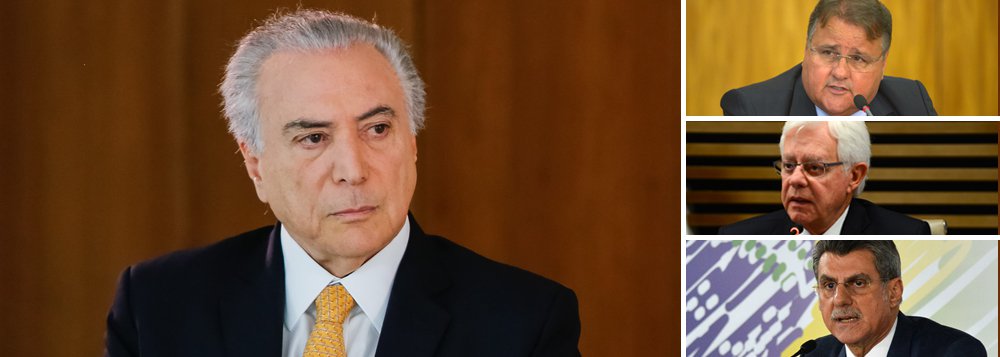 Levantamento do 247 mostra que mais de 80% dos ministros do governo Michel Temer são investigados pela Justiça, réus em processos ou tiveram o nome citado na Operação Lava Jato; são 15 dos 24 auxiliares do presidente com a conduta sob suspeita; entre eles estão Geddel Vieira Lima (Secretaria de Governo), que entrou no foco da Lava Jato após mensagens apreendidas pela força-tarefa sugerirem que ele usou sua influência para atuar em favor dos interesses da construtora OAS; não constam do levantamento o secretário Moreira Franco, por não ter status de ministro, e Romero Jucá, que era do Planejamento e já deixou o governo - assim como outros dois ministros - após a revelação de escândalos (Foto: Aquiles Lins) Levantamento do 247 mostra que mais de 80% dos ministros do governo Michel Temer são investigados pela Justiça, réus em processos ou tiveram o nome citado na Operação Lava Jato; são 15 dos 24 auxiliares do presidente com a conduta sob suspeita; entre eles estão Geddel Vieira Lima (Secretaria de Governo), que entrou no foco da Lava Jato após mensagens apreendidas pela força-tarefa sugerirem que ele usou sua influência para atuar em favor dos interesses da construtora OAS; não constam do levantamento o secretário Moreira Franco, por não ter status de ministro, e Romero Jucá, que era do Planejamento e já deixou o governo - assim como outros dois ministros - após a revelação de escândalos