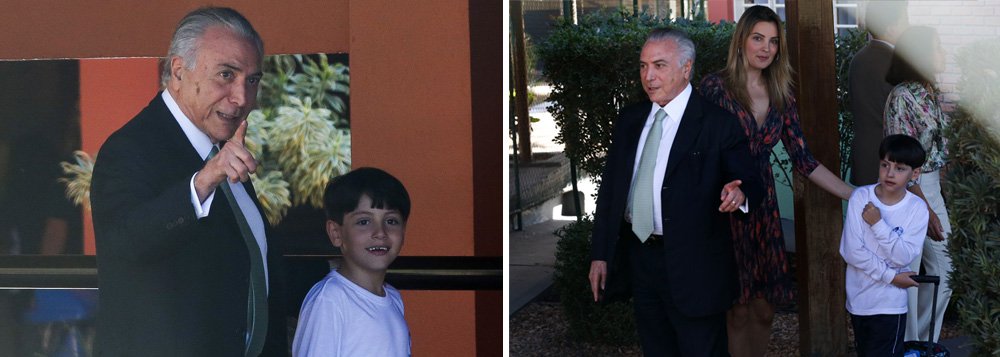 Depois da pesquisa Ipsos que revelou que apenas 16% dos brasileiros querem que ele continue na presidência até 2018, o interino Michel Temer iniciou um esforço para tentar se tornar mais popular; nesta terça-feira 26, ele convocou a imprensa para vê-lo buscar o filho na escola, mas o plano não deu muito certo; pais de outros alunos reclamaram do tumulto causado pelo aparato de segurança presidencial e a própria imprensa noticiou que foi convidada por Temer a ir até a escola, o que acabou ficando constrangedor (Foto: Gisele Federicce) Depois da pesquisa Ipsos que revelou que apenas 16% dos brasileiros querem que ele continue na presidência até 2018, o interino Michel Temer iniciou um esforço para tentar se tornar mais popular; nesta terça-feira 26, ele convocou a imprensa para vê-lo buscar o filho na escola, mas o plano não deu muito certo; pais de outros alunos reclamaram do tumulto causado pelo aparato de segurança presidencial e a própria imprensa noticiou que foi convidada por Temer a ir até a escola, o que acabou ficando constrangedor