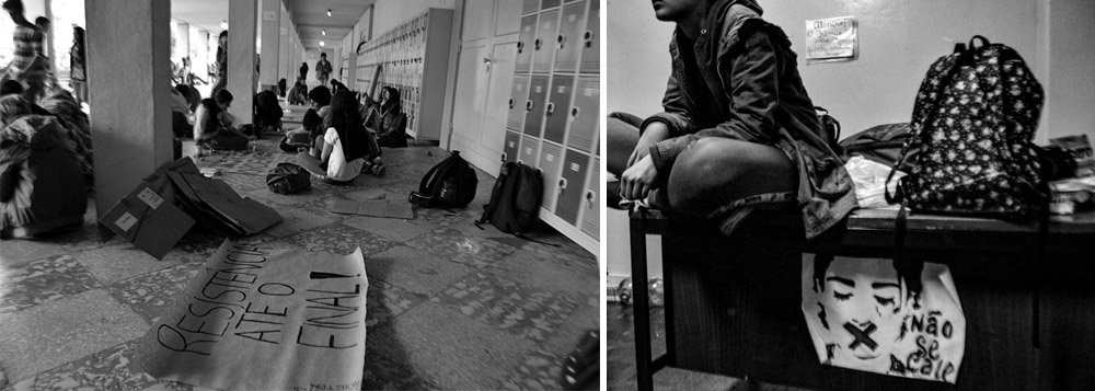 Estudantes se organizam para impedir o avanço da reforma do ensino médio proposto pelo governo de Michel Temer via medida provisória, que coloca como opcionais diversas disciplinas a partir da metade do período; para garantir que o movimento da juventude não sofra repressão, o Coletivo Direitos para Todxs divulgou cartilha reforçando que a polícia não pode agir antes de ter ordem judicial para desocupação com o uso de força policial (Foto: Leonardo Lucena) Estudantes se organizam para impedir o avanço da reforma do ensino médio proposto pelo governo de Michel Temer via medida provisória, que coloca como opcionais diversas disciplinas a partir da metade do período; para garantir que o movimento da juventude não sofra repressão, o Coletivo Direitos para Todxs divulgou cartilha reforçando que a polícia não pode agir antes de ter ordem judicial para desocupação com o uso de força policial