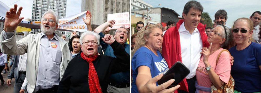 "A poucas semanas da decisão, a iniciativa para recomeçar uma disputa que ameaça ser encerrada – no fundamental – de forma precoce, encontra-se nas mãos de Luiza Erundina. Ela deveria anunciar apoio direto e imediato a Fernando Haddad, emitindo um sinal político capaz de dar nova temperatura a seus aliados", diz Paulo Moreira Leite; "O fortalecimento de Haddad terá o efeito, saudável em qualquer circunstância, de limpar um terreno confuso e politizar um debate que até agora tem sufocado as questões principais. Nenhuma pessoa, muito menos quem foi a primeira mulher prefeita de São Paulo, eleita por uma plataforma de esquerda, tem interesse em apagar essa história" (Foto: Paulo Moreira Leite) "A poucas semanas da decisão, a iniciativa para recomeçar uma disputa que ameaça ser encerrada – no fundamental – de forma precoce, encontra-se nas mãos de Luiza Erundina. Ela deveria anunciar apoio direto e imediato a Fernando Haddad, emitindo um sinal político capaz de dar nova temperatura a seus aliados", diz Paulo Moreira Leite; "O fortalecimento de Haddad terá o efeito, saudável em qualquer circunstância, de limpar um terreno confuso e politizar um debate que até agora tem sufocado as questões principais. Nenhuma pessoa, muito menos quem foi a primeira mulher prefeita de São Paulo, eleita por uma plataforma de esquerda, tem interesse em apagar essa história"