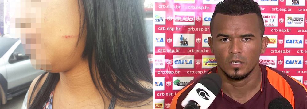 O atacante Zé Carlos, do CRB, após uma discussão em um bar, em Maceió, teria agredido, com tapas no rosto e nos braços, uma mulher de 22 anos; vítima registrou um boletim de ocorrência por lesão corporal na Central de Flagrantes I; com 32 pontos, o CRB é o terceiro colocado no campeonato brasileiro da série B (Foto: Voney Malta) O atacante Zé Carlos, do CRB, após uma discussão em um bar, em Maceió, teria agredido, com tapas no rosto e nos braços, uma mulher de 22 anos; vítima registrou um boletim de ocorrência por lesão corporal na Central de Flagrantes I; com 32 pontos, o CRB é o terceiro colocado no campeonato brasileiro da série B