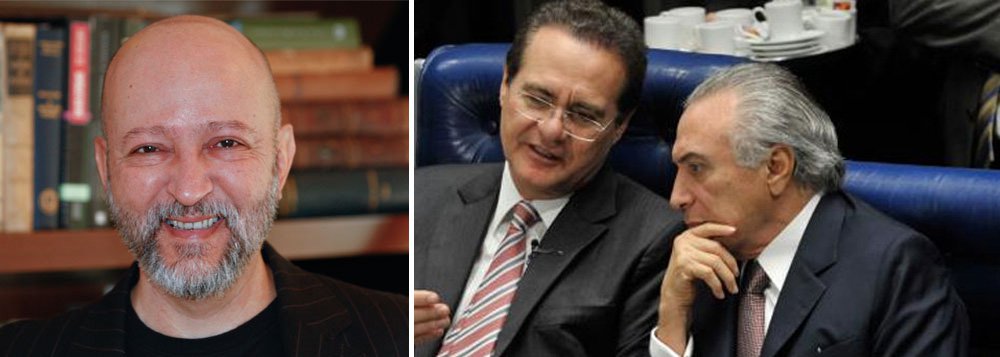 Jornalista destaca que Michel Temer, presidente do PMDB há 15 anos, "sempre soube que Machado fazia e acontecia na Transpetro"; "Administrava os ciúmes do PMDB da Câmara, que não era aquinhoado. Mas agora precisa fingir que não notou que Machado estava lá", diz; para Josias de Souza, até os "fios de cabelo implantados na cabeça de Renan" sabem que ele era o padrinho-chefe de Sérgio Machado; "Renan diz que Machado pilhou o setor público. Mas se abstém de informar porque o mantinha sob sua proteção política", afirma (Foto: Aquiles Lins) Jornalista destaca que Michel Temer, presidente do PMDB há 15 anos, "sempre soube que Machado fazia e acontecia na Transpetro"; "Administrava os ciúmes do PMDB da Câmara, que não era aquinhoado. Mas agora precisa fingir que não notou que Machado estava lá", diz; para Josias de Souza, até os "fios de cabelo implantados na cabeça de Renan" sabem que ele era o padrinho-chefe de Sérgio Machado; "Renan diz que Machado pilhou o setor público. Mas se abstém de informar porque o mantinha sob sua proteção política", afirma