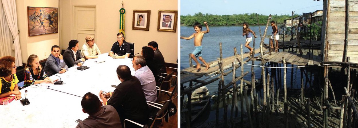 O governador do Maranhão, Flávio Dino, e equipe formada pelas pastas de Comunicação e Assuntos Políticos, Juventude e Educação receberam a visita do presidente global da Central Única das Favelas (CUFA), Preto Zezé; o encontro, realizado no Palácio dos Leões, resultou na formação do comitê permanente para desenvolvimento de agenda positiva nas favelas da região metropolitana de São Luís; o objetivo do comitê é traçar estratégias para a promoção de ações sociais em áreas carentes da Grande Ilha (Foto: Leonardo Lucena) O governador do Maranhão, Flávio Dino, e equipe formada pelas pastas de Comunicação e Assuntos Políticos, Juventude e Educação receberam a visita do presidente global da Central Única das Favelas (CUFA), Preto Zezé; o encontro, realizado no Palácio dos Leões, resultou na formação do comitê permanente para desenvolvimento de agenda positiva nas favelas da região metropolitana de São Luís; o objetivo do comitê é traçar estratégias para a promoção de ações sociais em áreas carentes da Grande Ilha