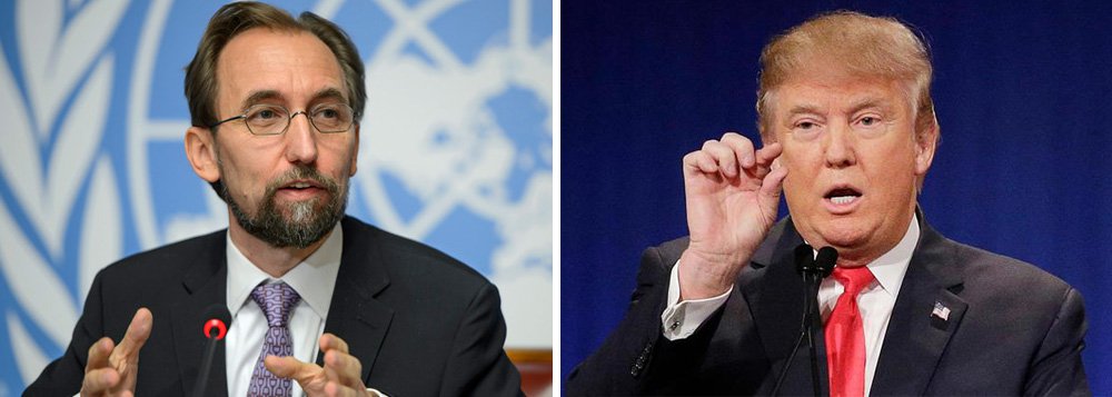 Alto funcionário de direitos humanos da Organização das Nações Unidas, Zeid Ra'ad al Hussein citou declarações do candidato à presidência dos Estados Unidos sobre usar tortura, proibido pelo direito internacional, como "profundamente inquietante e perturbador"; "Se Donald Trump é eleito com base no que ele já disse... eu acho que, sem sombra de dúvidas, ele seria perigoso do ponto de vista internacional", disse Zeid (Foto: Gisele Federicce) Alto funcionário de direitos humanos da Organização das Nações Unidas, Zeid Ra'ad al Hussein citou declarações do candidato à presidência dos Estados Unidos sobre usar tortura, proibido pelo direito internacional, como "profundamente inquietante e perturbador"; "Se Donald Trump é eleito com base no que ele já disse... eu acho que, sem sombra de dúvidas, ele seria perigoso do ponto de vista internacional", disse Zeid