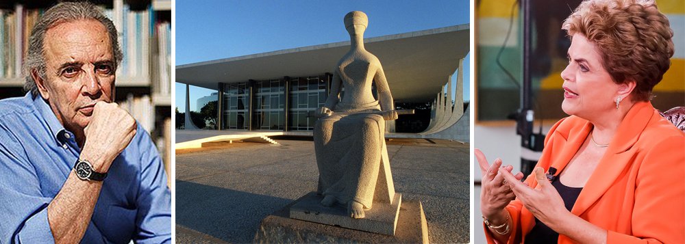 O colunista Janio de Freitas recomenda à presidente Dilma Rousseff que recorra ao STF, caso o Senado confirme seu afastamento, mesmo após a perícia que a inocentou no caso das "pedaladas fiscais"; "É um componente novo da confrontação, de importância considerável onde vale, para a maioria dos onze magistrados, apenas a face jurídica do confronto. A face política morre no Senado", diz ele (Foto: Leonardo Attuch) O colunista Janio de Freitas recomenda à presidente Dilma Rousseff que recorra ao STF, caso o Senado confirme seu afastamento, mesmo após a perícia que a inocentou no caso das "pedaladas fiscais"; "É um componente novo da confrontação, de importância considerável onde vale, para a maioria dos onze magistrados, apenas a face jurídica do confronto. A face política morre no Senado", diz ele