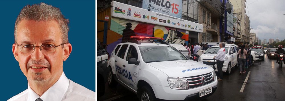 Plínio Zalewski, coordenador da campanha do candidato do PMDB à prefeitura de Porto Alegre, Sebastião Melo, foi encontrado morto nesta manhã; o corpo de Zalewski foi encontrado no banheiro do diretório municipal do PMDB e a causa da morte ainda é desconhecida; Zalewski estava desaparecido desde ontem (16) e desde a noite colegas do partido o procuravam (Foto: Gisele Federicce) Plínio Zalewski, coordenador da campanha do candidato do PMDB à prefeitura de Porto Alegre, Sebastião Melo, foi encontrado morto nesta manhã; o corpo de Zalewski foi encontrado no banheiro do diretório municipal do PMDB e a causa da morte ainda é desconhecida; Zalewski estava desaparecido desde ontem (16) e desde a noite colegas do partido o procuravam