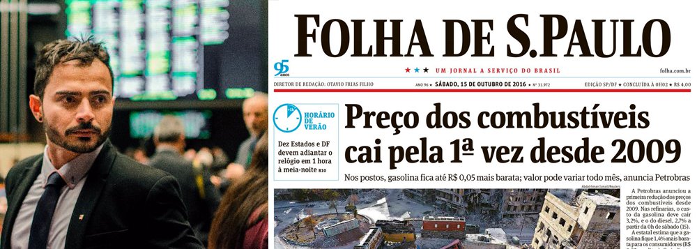 Jornalista George Marques observa que a imprensa divulgou com "esplendoroso destaque" a suposta redução pela Petrobras nos preços dos combustíveis, mas nesta segunda-feira 17, "a mesma Grande Imprensa anuncia sem grande entusiasmo que o preço da gasolina em São Paulo, por exemplo, será reduzido a míseros 1 centavo. 1 centavo, repito" (Foto: Gisele Federicce) Jornalista George Marques observa que a imprensa divulgou com "esplendoroso destaque" a suposta redução pela Petrobras nos preços dos combustíveis, mas nesta segunda-feira 17, "a mesma Grande Imprensa anuncia sem grande entusiasmo que o preço da gasolina em São Paulo, por exemplo, será reduzido a míseros 1 centavo. 1 centavo, repito"
