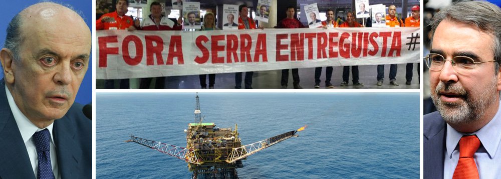 Sob forte resistência de parlamentares da oposição, foi aprovado nesta sexta-feira 7, por 22 votos a 5, o Projeto de Lei 4.567/16, que retira a obrigatoriedade da Petrobras participar da extração de petróleo da camada pré-sal; o colegiado acompanhou o relatório do deputado José Carlos Aleluia (DEM-BA); ainda há cinco destaques supressivos para serem analisados, que pedem a exclusão de trechos do projeto; a proposta, de autoria do senador José Serra (PSDB-SP), é alvo de duras críticas e de protestos por parte de parlamentares da oposição e dos petroleiros, que chamam o tucano de "entreguista" por abrir o pré-sal a empresas estrangeiras; em vídeo, o deputado Henrique Fontana (PT-RS) diz que o projeto é um "crime lesa-pátria e um passo para entregar" a Petrobras (Foto: Gisele Federicce) Sob forte resistência de parlamentares da oposição, foi aprovado nesta sexta-feira 7, por 22 votos a 5, o Projeto de Lei 4.567/16, que retira a obrigatoriedade da Petrobras participar da extração de petróleo da camada pré-sal; o colegiado acompanhou o relatório do deputado José Carlos Aleluia (DEM-BA); ainda há cinco destaques supressivos para serem analisados, que pedem a exclusão de trechos do projeto; a proposta, de autoria do senador José Serra (PSDB-SP), é alvo de duras críticas e de protestos por parte de parlamentares da oposição e dos petroleiros, que chamam o tucano de "entreguista" por abrir o pré-sal a empresas estrangeiras; em vídeo, o deputado Henrique Fontana (PT-RS) diz que o projeto é um "crime lesa-pátria e um passo para entregar" a Petrobras