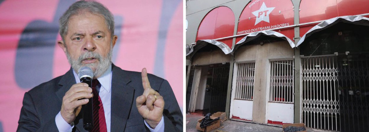 O ex-presidente Luiz Inácio Lula da Silva afirmou, em nota, nesta quinta (30), que os ataques contra a sede do PT em São Paulo, que ocorreram na madrugada e na tarde de hoje, lhe provocaram "uma imensa tristeza". Ainda assim, ele avisou que isto não irá tirar a sua determinação "para lutar por um Brasil mais justo para todos"; no documento, Lula chama a atenção para as "muitas cenas de intolerância e ódio" que estão ocorrendo no país e se solidariza com o presidente do partido, Rui Falcão, e com todos os funcionários e militantes; "Nenhuma bomba, pé-de-cabra ou agressão vai tirar nossa determinação de lutar por um Brasil mais justo para todos", afirmou (Foto: Valter Lima) O ex-presidente Luiz Inácio Lula da Silva afirmou, em nota, nesta quinta (30), que os ataques contra a sede do PT em São Paulo, que ocorreram na madrugada e na tarde de hoje, lhe provocaram "uma imensa tristeza". Ainda assim, ele avisou que isto não irá tirar a sua determinação "para lutar por um Brasil mais justo para todos"; no documento, Lula chama a atenção para as "muitas cenas de intolerância e ódio" que estão ocorrendo no país e se solidariza com o presidente do partido, Rui Falcão, e com todos os funcionários e militantes; "Nenhuma bomba, pé-de-cabra ou agressão vai tirar nossa determinação de lutar por um Brasil mais justo para todos", afirmou