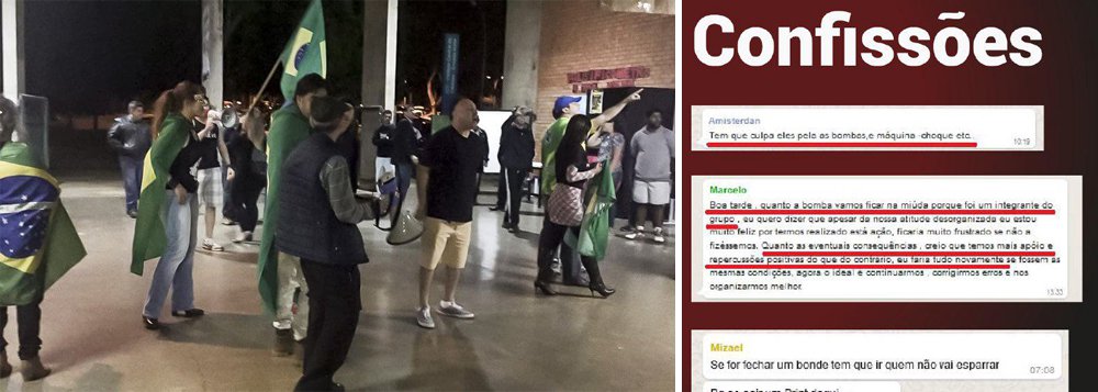 Mídia Ninja teve acesso a diálogos do grupo criado no WhatsApp, intitulado "Invasão CA Sociologia", para articular a "manifestação" contra estudantes no campus da Universidade de Brasília (UnB) no último dia 18; diálogos em que revelam disputas políticas, violência física, chacina e intimidação dos estudantes e professores da universidade, além de preconceitos como homofobia, machismo, racismo e discursos de ódio contra a esquerda; há também ameaças de espancamento a alvos específicos; conscientes de terem agido fora da lei, um deles afirma: “se sair um print daqui, vai todo mundo pra cadeia”; ouça áudios e leia os prints do grupo (Foto: Aquiles Lins) Mídia Ninja teve acesso a diálogos do grupo criado no WhatsApp, intitulado "Invasão CA Sociologia", para articular a "manifestação" contra estudantes no campus da Universidade de Brasília (UnB) no último dia 18; diálogos em que revelam disputas políticas, violência física, chacina e intimidação dos estudantes e professores da universidade, além de preconceitos como homofobia, machismo, racismo e discursos de ódio contra a esquerda; há também ameaças de espancamento a alvos específicos; conscientes de terem agido fora da lei, um deles afirma: “se sair um print daqui, vai todo mundo pra cadeia”; ouça áudios e leia os prints do grupo