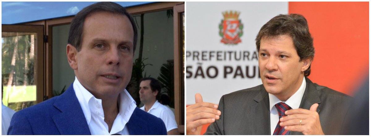 A Justiça Eleitoral negou o pedido da campanha do candidato a prefeito de São Paulo João Doria (PSDB) para suspender a propaganda eleitoral do prefeito e candidato à reeleição Fernando Haddad (PT) que liga os adversários a Michel Temer; em sua decisão, o juiz Sidney Braga afirma que é "fato notório, amplamente divulgado por toda a imprensa nacional e não negado pelos representados, que o PSDB, partido ao qual João Doria é filiado, está aliado à base governista"; o guia eleitoral, a campanha petista afirma que Marta Suplicy (PMDB), João Doria (PSDB) e Celso Russomanno (PRB) "estão ao lado do governo Temer, que defende muitos retrocessos nos direitos trabalhistas" (Foto: Leonardo Lucena) A Justiça Eleitoral negou o pedido da campanha do candidato a prefeito de São Paulo João Doria (PSDB) para suspender a propaganda eleitoral do prefeito e candidato à reeleição Fernando Haddad (PT) que liga os adversários a Michel Temer; em sua decisão, o juiz Sidney Braga afirma que é "fato notório, amplamente divulgado por toda a imprensa nacional e não negado pelos representados, que o PSDB, partido ao qual João Doria é filiado, está aliado à base governista"; o guia eleitoral, a campanha petista afirma que Marta Suplicy (PMDB), João Doria (PSDB) e Celso Russomanno (PRB) "estão ao lado do governo Temer, que defende muitos retrocessos nos direitos trabalhistas"