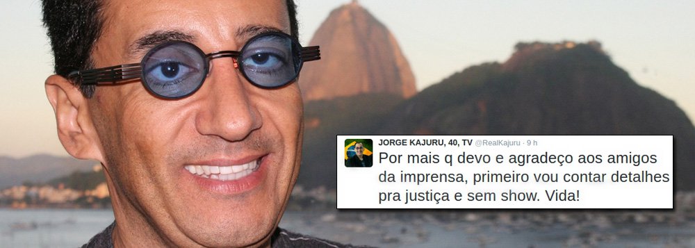 Jornalista Jorge Kajuru estava desaparecido desde sábado (2); notícia preocupou o público, já que o apresentador está sob proteção policial devido a ameaças de morte que sofreu ao denunciar esquemas de corrupção e nepotismo em Goiás, onde reside; “Por mais que devo e agradeço aos amigos da imprensa, primeiro vou contar detalhes pra justiça e sem show. Vida!”, postou ele no Twitter; “Duro é passar o que passei, e ter que ouvir certos comentários aqui. Mas nada mais me derruba, nem a morte, Bj aos de bem” (Foto: Roberta Namour) Jornalista Jorge Kajuru estava desaparecido desde sábado (2); notícia preocupou o público, já que o apresentador está sob proteção policial devido a ameaças de morte que sofreu ao denunciar esquemas de corrupção e nepotismo em Goiás, onde reside; “Por mais que devo e agradeço aos amigos da imprensa, primeiro vou contar detalhes pra justiça e sem show. Vida!”, postou ele no Twitter; “Duro é passar o que passei, e ter que ouvir certos comentários aqui. Mas nada mais me derruba, nem a morte, Bj aos de bem”