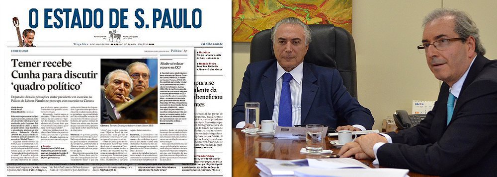 "Michel Temer diz que 'fala com regularidade' com Cunha, o que é, em si mesmo, um tremendo absurdo e evidência de uma convivência duvidosa com um réu-criminoso que um presidente legítimo jamais poderia manter e que, todavia, é assimilável para um presidente usurpador", afirma Jeferson Miola, em artigo; para ele, "fossem tempos diferentes, com uma imprensa honesta, um sistema político sério e respeitável, um sistema jurídico justo e isento, o golpe de Estado perpetrado através do impeachment fraudulento da Presidente Dilma jamais teria prosperado"; "Como os tempos são outros, encontros suspeitos do presidente usurpador são apenas registros assépticos em espaços acanhados do noticiário feitos com atraso de dois dias. E, assim, o golpe segue", completa o colunista (Foto: Jeferson Miola) "Michel Temer diz que 'fala com regularidade' com Cunha, o que é, em si mesmo, um tremendo absurdo e evidência de uma convivência duvidosa com um réu-criminoso que um presidente legítimo jamais poderia manter e que, todavia, é assimilável para um presidente usurpador", afirma Jeferson Miola, em artigo; para ele, "fossem tempos diferentes, com uma imprensa honesta, um sistema político sério e respeitável, um sistema jurídico justo e isento, o golpe de Estado perpetrado através do impeachment fraudulento da Presidente Dilma jamais teria prosperado"; "Como os tempos são outros, encontros suspeitos do presidente usurpador são apenas registros assépticos em espaços acanhados do noticiário feitos com atraso de dois dias. E, assim, o golpe segue", completa o colunista