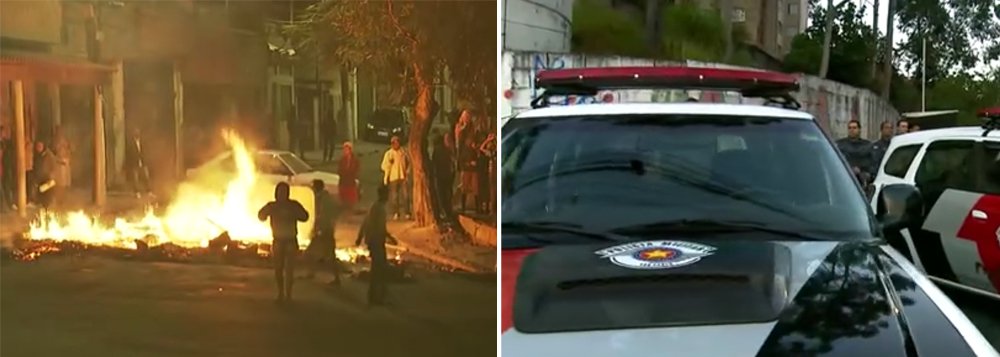 Famílias da ocupação Terra Pelada, no Jardim Raposo Tavares, zona oeste da cidade de São Paulo, resistem hoje (25) à reintegração de posse executada pela Polícia Militar (PM); moradores fizeram barricadas, atearam fogo a pneus e tentaram queimar um ônibus; segundo a PM, os manifestantes soltaram rojões a jogaram pedras nos militares da Tropa de Choque, que revidou com bombas de efeito moral (Foto: Paulo Emílio) Famílias da ocupação Terra Pelada, no Jardim Raposo Tavares, zona oeste da cidade de São Paulo, resistem hoje (25) à reintegração de posse executada pela Polícia Militar (PM); moradores fizeram barricadas, atearam fogo a pneus e tentaram queimar um ônibus; segundo a PM, os manifestantes soltaram rojões a jogaram pedras nos militares da Tropa de Choque, que revidou com bombas de efeito moral