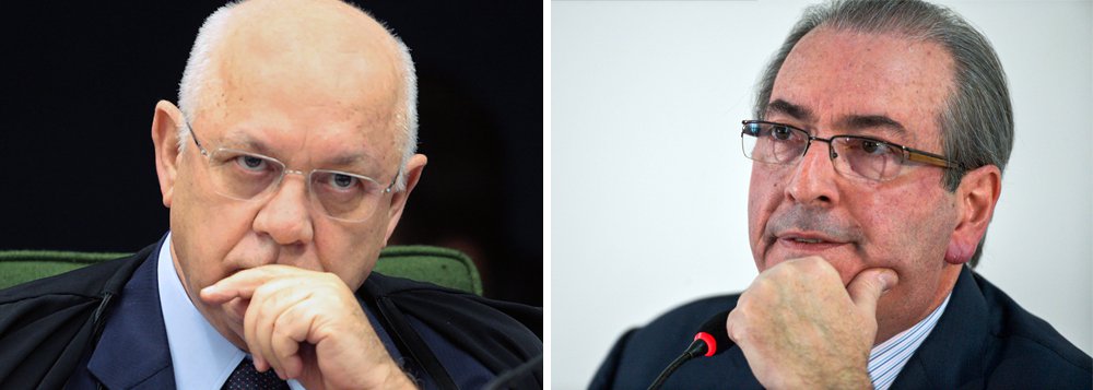 Ministro Teori Zavascki, relator da Lava Jato no Supremo Tribunal Federal (STF), autorizou o presidente afastado da Câmara, Eduardo Cunha (PMDB-RJ), a ir ao Congresso para se defender no processo que pede a cassação do seu mandato por quebra de decoro parlamentar; Teori, entretanto, impôs a condição de que Cunha comunique previamente ao tribunal antes de comparecer no Legislativo e o proibiu de frenquentar o gabinete; "Sua presença em ambiente do Congresso Nacional, notadamente em gabinete, só se justifica para o exercício de atividade parlamentar, que está suspenso" (Foto: Aquiles Lins) Ministro Teori Zavascki, relator da Lava Jato no Supremo Tribunal Federal (STF), autorizou o presidente afastado da Câmara, Eduardo Cunha (PMDB-RJ), a ir ao Congresso para se defender no processo que pede a cassação do seu mandato por quebra de decoro parlamentar; Teori, entretanto, impôs a condição de que Cunha comunique previamente ao tribunal antes de comparecer no Legislativo e o proibiu de frenquentar o gabinete; "Sua presença em ambiente do Congresso Nacional, notadamente em gabinete, só se justifica para o exercício de atividade parlamentar, que está suspenso"