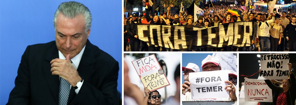 Pesquisa realizada pelo Vox Populi para a Central Única dos Trabalhadores (CUT) constata a perspectiva sombria do brasileiro sobre o governo provisório de Michel Temer; 67% avaliam interino negativamente e 32% dos entrevistados consideram Temer pior do que esperavam; 77% acham que reforma da Previdência vai prejudicar muita gente, 55% acham que os direitos trabalhistas vão piorar e 52% acreditam que o desemprego vai aumentar; com relação ao combate à corrupção, 44% acham que vai piorar, 26% melhorar e 25% que não vai mudar; pesquisa CUT-Vox Populi foi realizada entre os dias 7 e 9 de junho, com 2 mil pessoas em 116 municípios em áreas urbanas e rurais
(Foto: Aquiles Lins) Pesquisa realizada pelo Vox Populi para a Central Única dos Trabalhadores (CUT) constata a perspectiva sombria do brasileiro sobre o governo provisório de Michel Temer; 67% avaliam interino negativamente e 32% dos entrevistados consideram Temer pior do que esperavam; 77% acham que reforma da Previdência vai prejudicar muita gente, 55% acham que os direitos trabalhistas vão piorar e 52% acreditam que o desemprego vai aumentar; com relação ao combate à corrupção, 44% acham que vai piorar, 26% melhorar e 25% que não vai mudar; pesquisa CUT-Vox Populi foi realizada entre os dias 7 e 9 de junho, com 2 mil pessoas em 116 municípios em áreas urbanas e rurais