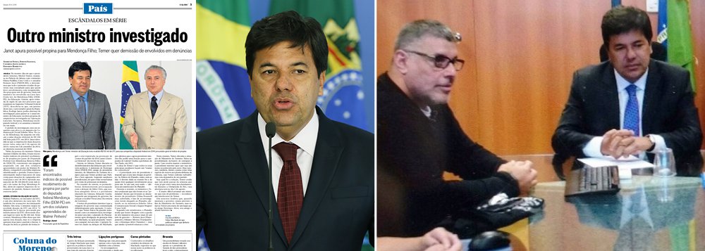 Ministro interino da Educação, que se notabilizou por ouvir as propostas de Alexandre Frota e dos Revoltados Online para o setor, pode ser o quarto integrante da equipe de Michel Temer a cair; neste sábado, ele aparece na manchete principal do jornal O Globo como mais um nome envolvido na Lava Jato e que teve um pedido de investigação formulado pelo procurador-geral Rodrigo Janot; a acusação diz respeito a uma suposta propina de R$ 100 mil paga pela UTC Engenharia, que o ministro nega; em menos de 40 dias, Temer já perdeu três ministros (Foto: Leonardo Attuch) Ministro interino da Educação, que se notabilizou por ouvir as propostas de Alexandre Frota e dos Revoltados Online para o setor, pode ser o quarto integrante da equipe de Michel Temer a cair; neste sábado, ele aparece na manchete principal do jornal O Globo como mais um nome envolvido na Lava Jato e que teve um pedido de investigação formulado pelo procurador-geral Rodrigo Janot; a acusação diz respeito a uma suposta propina de R$ 100 mil paga pela UTC Engenharia, que o ministro nega; em menos de 40 dias, Temer já perdeu três ministros