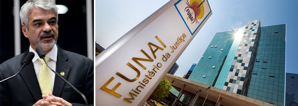 Proposta orçamentária de 2017 do governo Michel Temer para a Fundação Nacional do Índio (Funai) é a menor dos últimos 10 anos, afirma o líder do PT no Senado, Humberto Costa (PE); "A estratégia de lesar os mais carentes e as minorias, os que mais precisam de políticas públicas, está sendo uma marca desse governo sem voto de Michel Temer", disse; pela proposta, a Funai terá um teto de R$ 110 milhões para despesas discricionárias; em 2007, o valor aprovado foi de R$ 120,4 milhões e em 2013 foi de R$ 194 milhões; com o corte, Funai terá dificuldades de levar adiante ações como a proteção das terras indígenas contra invasores e a demarcação de terras indígenas (Foto: Paulo Emílio) Proposta orçamentária de 2017 do governo Michel Temer para a Fundação Nacional do Índio (Funai) é a menor dos últimos 10 anos, afirma o líder do PT no Senado, Humberto Costa (PE); "A estratégia de lesar os mais carentes e as minorias, os que mais precisam de políticas públicas, está sendo uma marca desse governo sem voto de Michel Temer", disse; pela proposta, a Funai terá um teto de R$ 110 milhões para despesas discricionárias; em 2007, o valor aprovado foi de R$ 120,4 milhões e em 2013 foi de R$ 194 milhões; com o corte, Funai terá dificuldades de levar adiante ações como a proteção das terras indígenas contra invasores e a demarcação de terras indígenas