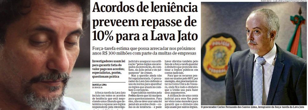 Jornalista Fernando Brito, do Tijolaço, condena a insidiosa tentativa da Força Tarefa da Lava Jato de ficar com 10% dos acordos de leniência firmados no âmbito da operação; os 10% valem para os grandes acordos; para os menores é de 20%; “Será possível que não escandalize ninguém que um grupo de promotores tenha nas mãos uma fortuna destas para “distribuir” a unidades policiais – e a quem mais, empresas, ongs, o que seja? – a seu exclusivo critério?”, questiona o blogueiro (Foto: Realle Palazzo-Martini) Jornalista Fernando Brito, do Tijolaço, condena a insidiosa tentativa da Força Tarefa da Lava Jato de ficar com 10% dos acordos de leniência firmados no âmbito da operação; os 10% valem para os grandes acordos; para os menores é de 20%; “Será possível que não escandalize ninguém que um grupo de promotores tenha nas mãos uma fortuna destas para “distribuir” a unidades policiais – e a quem mais, empresas, ongs, o que seja? – a seu exclusivo critério?”, questiona o blogueiro