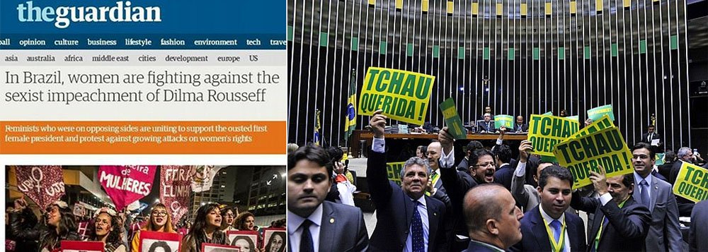 "O congresso mais conservador desde o fim da ditadura militar no Brasil é agora responsável pelo golpe político e também pelos crescentes ataques aos direitos das mulheres", diz o jornal britânico The Guardian em reportagem nesta quarta-feira, 6, sobre a situação política do Brasil; jornal lembra que os que votaram pelo impeachment da presidente Dilma Rousseff estão sendo investigados por corrupção; "Embora auditores tenham descoberto e afirmado que Dilma Rousseff não teve nenhuma participação nas pedaladas fiscais, poucos acreditam que ela será absolvida no julgamento de impeachment" (Foto: Aquiles Lins) "O congresso mais conservador desde o fim da ditadura militar no Brasil é agora responsável pelo golpe político e também pelos crescentes ataques aos direitos das mulheres", diz o jornal britânico The Guardian em reportagem nesta quarta-feira, 6, sobre a situação política do Brasil; jornal lembra que os que votaram pelo impeachment da presidente Dilma Rousseff estão sendo investigados por corrupção; "Embora auditores tenham descoberto e afirmado que Dilma Rousseff não teve nenhuma participação nas pedaladas fiscais, poucos acreditam que ela será absolvida no julgamento de impeachment"