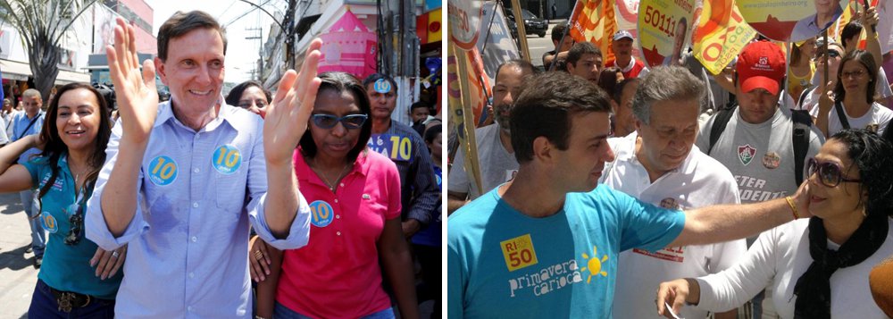 Candidato do PRB à Prefeitura do Rio, Marcelo Crivella, tem mais que o dobro das intenções de voto de Marcelo Freixo, do PSOL, segundo pesquisa Ibope divulgada nesta segunda-feira 10, a primeira que analisa o cenário do segundo turno; votos brancos e nulos são 21%, e 3% dos entrevistados disseram que não sabem em quem irão votar ou não responderam (Foto: Felipe L. Goncalves) Candidato do PRB à Prefeitura do Rio, Marcelo Crivella, tem mais que o dobro das intenções de voto de Marcelo Freixo, do PSOL, segundo pesquisa Ibope divulgada nesta segunda-feira 10, a primeira que analisa o cenário do segundo turno; votos brancos e nulos são 21%, e 3% dos entrevistados disseram que não sabem em quem irão votar ou não responderam