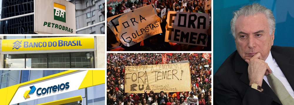 Levantamento do Instituto Paraná Pesquisas demonstra que o lema "privatizar tudo o que for possível" do governo interino Michel Temer tem reprovação da maioria da população brasileira; 60,6% disseram ser contrário a privatizações pelo governo; 33,5% apoiam; sobre a eventual privatização da Petrobras, maior empresa estatal do País, 63,3% se declararam contrários; a venda dos Correios também é rejeitada por 62,4% dos brasileiros, enquanto a privatização do Banco do Brasil e da Caixa Econômica Federal recebeu o maior percentual de reprovação: 67,5%; Instituto Paraná Pesquisas ouviu 2.020 pessoas maiores de 16 anos em 158 municípios brasileiros; grau de confiança de é 95,0% para uma margem estimada de erro de 2,0% para os resultados (Foto: Aquiles Lins) Levantamento do Instituto Paraná Pesquisas demonstra que o lema "privatizar tudo o que for possível" do governo interino Michel Temer tem reprovação da maioria da população brasileira; 60,6% disseram ser contrário a privatizações pelo governo; 33,5% apoiam; sobre a eventual privatização da Petrobras, maior empresa estatal do País, 63,3% se declararam contrários; a venda dos Correios também é rejeitada por 62,4% dos brasileiros, enquanto a privatização do Banco do Brasil e da Caixa Econômica Federal recebeu o maior percentual de reprovação: 67,5%; Instituto Paraná Pesquisas ouviu 2.020 pessoas maiores de 16 anos em 158 municípios brasileiros; grau de confiança de é 95,0% para uma margem estimada de erro de 2,0% para os resultados