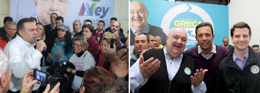 Se a eleição do segundo turno fosse hoje, o candidato Ney Leprevost (PSD) seria eleito com 54% dos votos válidos ante 46% de Rafael Greca (PMN). Os números são do Instituto Opinião, que uma nova pesquisa sobre a corrida pela Prefeitura de Curitiba; na estimulada — com brancos, nulos e indecisos –, Ney tem 39,25% das intenções de voto; Greca obtém 33,46% (Foto: Leonardo Lucena) Se a eleição do segundo turno fosse hoje, o candidato Ney Leprevost (PSD) seria eleito com 54% dos votos válidos ante 46% de Rafael Greca (PMN). Os números são do Instituto Opinião, que uma nova pesquisa sobre a corrida pela Prefeitura de Curitiba; na estimulada — com brancos, nulos e indecisos –, Ney tem 39,25% das intenções de voto; Greca obtém 33,46%