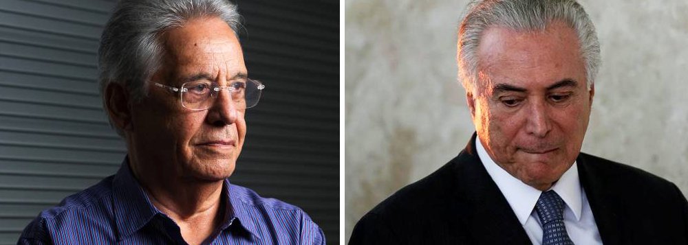 "Imagina-se o que deve ter sido o que se devorou neste banquete: a soberania nacional, a independência dos poderes, o espírito republicano e, num festim antropofágico dos 'macunaíma' brancos, carnes, ossos e espirito do povo brasileiro", diz Fernando Brito, editor do Tijolaço, sobre o almoço de ontem entre FHC e Temer; "Você e eu somos uns idiotas: achamos que a maioria escolhia os caminhos do país. Ou nem tão idiotas, porque percebemos, como eles percebem, que a vontade popular foi outra, a que eles usurparam" (Foto: Leonardo Attuch) "Imagina-se o que deve ter sido o que se devorou neste banquete: a soberania nacional, a independência dos poderes, o espírito republicano e, num festim antropofágico dos 'macunaíma' brancos, carnes, ossos e espirito do povo brasileiro", diz Fernando Brito, editor do Tijolaço, sobre o almoço de ontem entre FHC e Temer; "Você e eu somos uns idiotas: achamos que a maioria escolhia os caminhos do país. Ou nem tão idiotas, porque percebemos, como eles percebem, que a vontade popular foi outra, a que eles usurparam"
