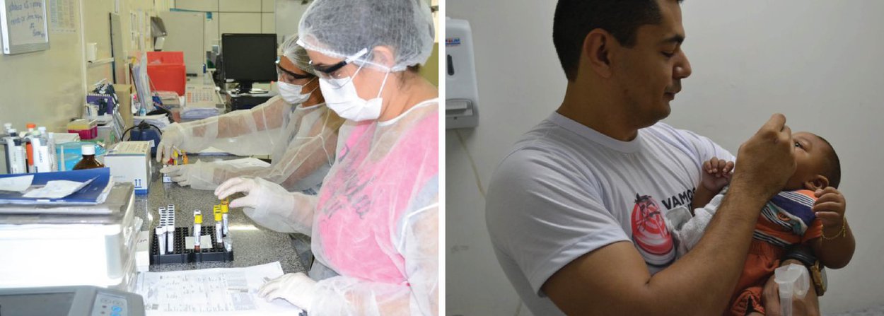 Estudo realizado com 123 mães e bebês de Sergipe confirmou a associação da microcefalia ao Zika vírus; a pesquisa iniciada pelo Laboratório Central de Saúde Pública de Sergipe (Lacen), em parceria com o Instituto de Ciências Biológicas (ICB) da Universidade de São Paulo (USP), é resultante da análise das amostras coletadas de sangue e saliva para pesquisa de anticorpos contra o Vírus e outros patógenos que podem provocar a microcefalia em fetos (Foto: Valter Lima) Estudo realizado com 123 mães e bebês de Sergipe confirmou a associação da microcefalia ao Zika vírus; a pesquisa iniciada pelo Laboratório Central de Saúde Pública de Sergipe (Lacen), em parceria com o Instituto de Ciências Biológicas (ICB) da Universidade de São Paulo (USP), é resultante da análise das amostras coletadas de sangue e saliva para pesquisa de anticorpos contra o Vírus e outros patógenos que podem provocar a microcefalia em fetos