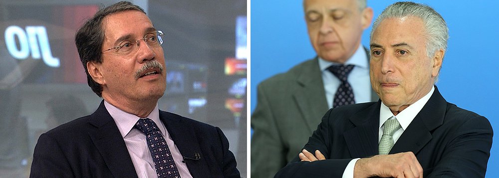 Segundo o colunista Merval Pereira, o presidente interino Michel Temer está fazendo manobra de alto risco ao firmar acordo sobre as dívidas dos Estados; ele questiona de onde vem tanto dinheiro em momento de crise: “é possível estranhar de onde o governo tira tanto dinheiro para fazer acordos com vários setores, inclusive com o aumento de salários, num momento que tenta viabilizar limite de gasto público. Estaria ai o aumento do déficit para R$ 170 bilhões?” (Foto: Roberta Namour) Segundo o colunista Merval Pereira, o presidente interino Michel Temer está fazendo manobra de alto risco ao firmar acordo sobre as dívidas dos Estados; ele questiona de onde vem tanto dinheiro em momento de crise: “é possível estranhar de onde o governo tira tanto dinheiro para fazer acordos com vários setores, inclusive com o aumento de salários, num momento que tenta viabilizar limite de gasto público. Estaria ai o aumento do déficit para R$ 170 bilhões?”