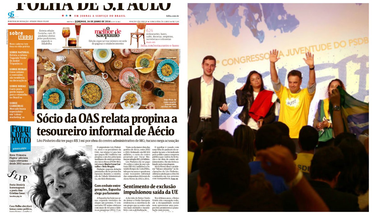 Citado por vários delatores da Lava Jato, o senador Aécio Neves (PSDB-MG) fez um discurso em que pregou o resgate da ética no encontro da Juventude Nacional do PSDB; “Nessa hora de tanta desmoralização que estamos assistindo no Brasil, só tem uma razão que justifica a gente fazer política: é acreditar. Não dá para você ficar na política ou para querer um cargo, querer uma posição, querer um benefício, qualquer que seja", diz ele; na mais recente delação, ele foi acusado de cobrar propina de 3% nas obras da Cidade Administrativa (Foto: Leonardo Attuch) Citado por vários delatores da Lava Jato, o senador Aécio Neves (PSDB-MG) fez um discurso em que pregou o resgate da ética no encontro da Juventude Nacional do PSDB; “Nessa hora de tanta desmoralização que estamos assistindo no Brasil, só tem uma razão que justifica a gente fazer política: é acreditar. Não dá para você ficar na política ou para querer um cargo, querer uma posição, querer um benefício, qualquer que seja", diz ele; na mais recente delação, ele foi acusado de cobrar propina de 3% nas obras da Cidade Administrativa