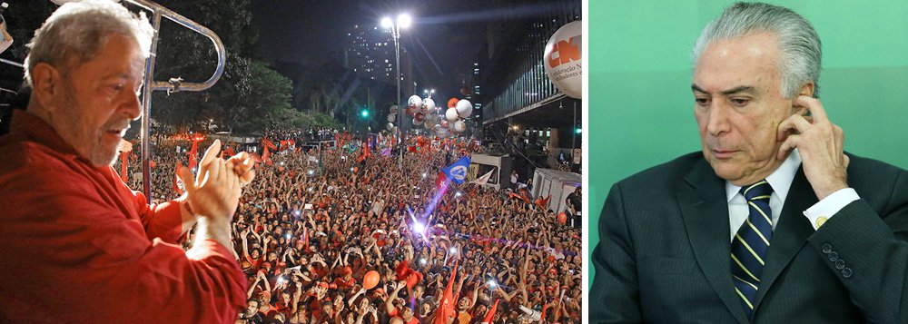 "A pesquisa Vox Populi favorável a Lula está longe de resolver os principais problemas do Partido dos Trabalhadores, mas demonstra o fiasco absoluto de Michel Temer para jogar nas costas dos antecessores a conta pelos fracassos de seu governo, incapaz tanto de reativar a economia como de ganhar apoio popular para propostas amplamente rejeitadas, como a PEC 241 e a abertura do pré-sal", avalia Paulo Moreira Leite; "Confirmado, pela maioria da população, como o melhor presidente que o país já teve, Lula reforça sua defesa contra a perseguição da Lava Jato. Os números demonstram que, para a maioria dos brasileiros, os acertos de seu governo foram mais importantes e decisivos do que erros e falhas", afirma (Foto: Paulo Moreira Leite) "A pesquisa Vox Populi favorável a Lula está longe de resolver os principais problemas do Partido dos Trabalhadores, mas demonstra o fiasco absoluto de Michel Temer para jogar nas costas dos antecessores a conta pelos fracassos de seu governo, incapaz tanto de reativar a economia como de ganhar apoio popular para propostas amplamente rejeitadas, como a PEC 241 e a abertura do pré-sal", avalia Paulo Moreira Leite; "Confirmado, pela maioria da população, como o melhor presidente que o país já teve, Lula reforça sua defesa contra a perseguição da Lava Jato. Os números demonstram que, para a maioria dos brasileiros, os acertos de seu governo foram mais importantes e decisivos do que erros e falhas", afirma