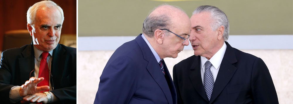 Na opinião do embaixador Samuel Pinheiro Guimarães, que foi secretário-geral do Itamaraty nos governos do ex-presidente Lula, ao defender acordos bilaterais com vários países da Europa, além dos Estados Unidos, em detrimento de blocos regionais como o Mercosul, o ministro interino de Relações Exteriores José Serra adota postura "antinacional"; "Você acha que ele quer ter livre comércio com a Suíça? O que eles querem é um esquema de livre comércio com os Estados Unidos. E com a Europa. É uma questão ideológica", afirma Guimarães à RBA; "Os caras não estão nem aí, porque eles vão fazer negócios. Eles fazem negócios" (Foto: Aquiles Lins) Na opinião do embaixador Samuel Pinheiro Guimarães, que foi secretário-geral do Itamaraty nos governos do ex-presidente Lula, ao defender acordos bilaterais com vários países da Europa, além dos Estados Unidos, em detrimento de blocos regionais como o Mercosul, o ministro interino de Relações Exteriores José Serra adota postura "antinacional"; "Você acha que ele quer ter livre comércio com a Suíça? O que eles querem é um esquema de livre comércio com os Estados Unidos. E com a Europa. É uma questão ideológica", afirma Guimarães à RBA; "Os caras não estão nem aí, porque eles vão fazer negócios. Eles fazem negócios"