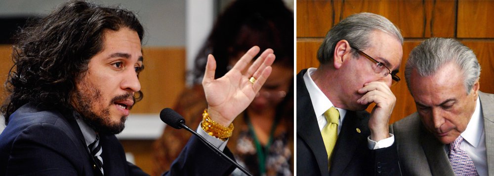 Ao jornalista Alex Solnik, o deputado afirma que, ao contrário do que se supõe, Eduardo Cunha continua sendo protegido pelo Planalto, a fim de ser evitada a sua delação: “Há um movimento político em curso de proteção a Cunha”; Jean Wyllys (PSOL-RJ) também comenta a ação movida por Jair Bolsonaro contra ele no Conselho de Ética: “se eles vierem com suspensão eu peço a cassação! Me cassem!”; para ele, “os procuradores da Lava Jato são analfabetos políticos”; “Sergio Moro é messiânico... aliás, toda essa turma é messiânica, tem ligações com o movimento pentecostal, essas pessoas não precisam de provas, mas de convicções, o que é típico da fé” (Foto: Ana Pupulin) Ao jornalista Alex Solnik, o deputado afirma que, ao contrário do que se supõe, Eduardo Cunha continua sendo protegido pelo Planalto, a fim de ser evitada a sua delação: “Há um movimento político em curso de proteção a Cunha”; Jean Wyllys (PSOL-RJ) também comenta a ação movida por Jair Bolsonaro contra ele no Conselho de Ética: “se eles vierem com suspensão eu peço a cassação! Me cassem!”; para ele, “os procuradores da Lava Jato são analfabetos políticos”; “Sergio Moro é messiânico... aliás, toda essa turma é messiânica, tem ligações com o movimento pentecostal, essas pessoas não precisam de provas, mas de convicções, o que é típico da fé”