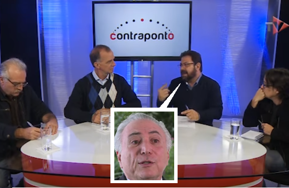 Se tivesse que escolher um único adjetivo para o comportamento que o presidente de facto, Michel Temer, adotou em recente entrevista ao jornalista Roberto D’Ávila em uma tevê a cabo (Globo News) – revelando, assim, desinteresse pela opinião pública, já que ele não pode ter medo de panelaço pois os paneleiros são seus comparsas –, esse adjetivo seria “dissimulado” (Foto: Eduardo Guimarães) Se tivesse que escolher um único adjetivo para o comportamento que o presidente de facto, Michel Temer, adotou em recente entrevista ao jornalista Roberto D’Ávila em uma tevê a cabo (Globo News) – revelando, assim, desinteresse pela opinião pública, já que ele não pode ter medo de panelaço pois os paneleiros são seus comparsas –, esse adjetivo seria “dissimulado”