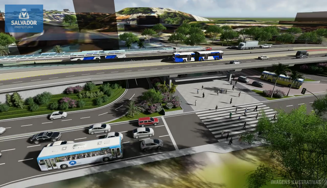 O prefeito ACM Neto (DEM) assina nesta sexta-feira com a Caixa Econômica Federal a liberação dos recursos para a implantação do primeiro trecho do BRT, que vai ligar a Estação da Lapa à região do Iguatemi; o BRT faz parte do projeto dos Corredores de Transporte Coletivo Integrado de Salvador, comandado pela Casa Civil da Prefeitura, e tem como objetivo executar uma série de intervenções no sistema viário da cidade; os recursos para esse primeiro trecho (ligando as regiões do Parque da Cidade ao Iguatemi) somam R$ 408 milhões em dois contratos com a Caixa. Esse trecho terá três viadutos, dois elevados e três estações). (Foto: Romulo Faro) O prefeito ACM Neto (DEM) assina nesta sexta-feira com a Caixa Econômica Federal a liberação dos recursos para a implantação do primeiro trecho do BRT, que vai ligar a Estação da Lapa à região do Iguatemi; o BRT faz parte do projeto dos Corredores de Transporte Coletivo Integrado de Salvador, comandado pela Casa Civil da Prefeitura, e tem como objetivo executar uma série de intervenções no sistema viário da cidade; os recursos para esse primeiro trecho (ligando as regiões do Parque da Cidade ao Iguatemi) somam R$ 408 milhões em dois contratos com a Caixa. Esse trecho terá três viadutos, dois elevados e três estações).