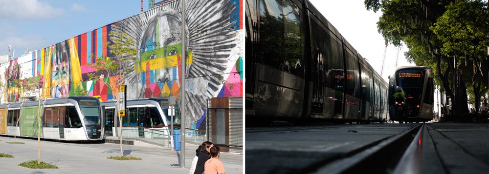 Após quase dois meses de viagens gratuitas, começa a ser cobrada a tarifa de R$ 3,80 no Veículo Leve sobre Trilhos (VLT) do Rio; o transporte liga o Aeroporto Santos Dumont à Rodoviária Novo Rio; os trens do VLT não têm catracas nem cobradores; o pagamento da passagem é feito, exclusivamente, por meio do cartão Bilhete Único ou do bilhete expresso, que pode ser adquirido em qualquer parada do VLT – todas equipadas com terminais de autoatendimento (Foto: Leonardo Lucena) Após quase dois meses de viagens gratuitas, começa a ser cobrada a tarifa de R$ 3,80 no Veículo Leve sobre Trilhos (VLT) do Rio; o transporte liga o Aeroporto Santos Dumont à Rodoviária Novo Rio; os trens do VLT não têm catracas nem cobradores; o pagamento da passagem é feito, exclusivamente, por meio do cartão Bilhete Único ou do bilhete expresso, que pode ser adquirido em qualquer parada do VLT – todas equipadas com terminais de autoatendimento