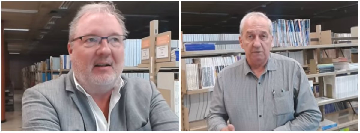 Jornalista Fernando Brito, do Tijolaço, lembra que, na avaliação de Franklin Martins (à dir.), ex-ministro-chefe da Secretaria de Comunicação Social da Presidência da República no segundo governo Lula, "o golpe só foi produzido porque teve por trás um discurso único bombardeado dia e noite pela mídia à população"; o blogueiro também reforçou que, de acordo com o jornalista alemão Jens Glüsing (à esq.), correspondente para a América Latina da revista Der Spiegel, o governo Michel Temer passa "a imagem de senhores autoritários, em ternos escuros, que parece que estão inteiramente fora do resto do mundo"; assista aos vídeos (Foto: Leonardo Lucena) Jornalista Fernando Brito, do Tijolaço, lembra que, na avaliação de Franklin Martins (à dir.), ex-ministro-chefe da Secretaria de Comunicação Social da Presidência da República no segundo governo Lula, "o golpe só foi produzido porque teve por trás um discurso único bombardeado dia e noite pela mídia à população"; o blogueiro também reforçou que, de acordo com o jornalista alemão Jens Glüsing (à esq.), correspondente para a América Latina da revista Der Spiegel, o governo Michel Temer passa "a imagem de senhores autoritários, em ternos escuros, que parece que estão inteiramente fora do resto do mundo"; assista aos vídeos