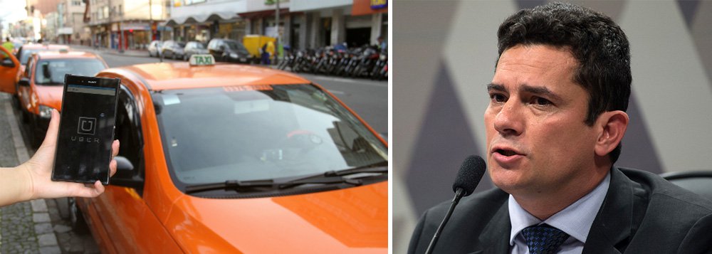Diversos taxistas fizeram uma manifestação, em Curitiba, contra a Uber – aplicativo de transporte privado de passageiros; os taxistas se concentraram na radiotáxi Faixa Vermelha e ainda nesta manhã devem seguir, em carreata, para a Justiça Federal para pedir apoio ao juiz Sérgio Moro, responsável pelas ações da Operação Lava Jato na primeira instância; "Queremos apoio do juiz na nossa causa. As denúncias que temos são de nível federal. Vamos entregar dossiês na Justiça Federal, Ministério Público Federal e Polícia Federal", disse o presidente da União dos Taxistas de Curitiba, Fábio Taborda (Foto: Leonardo Lucena) Diversos taxistas fizeram uma manifestação, em Curitiba, contra a Uber – aplicativo de transporte privado de passageiros; os taxistas se concentraram na radiotáxi Faixa Vermelha e ainda nesta manhã devem seguir, em carreata, para a Justiça Federal para pedir apoio ao juiz Sérgio Moro, responsável pelas ações da Operação Lava Jato na primeira instância; "Queremos apoio do juiz na nossa causa. As denúncias que temos são de nível federal. Vamos entregar dossiês na Justiça Federal, Ministério Público Federal e Polícia Federal", disse o presidente da União dos Taxistas de Curitiba, Fábio Taborda