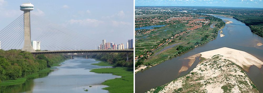 Os rios de Teresina sofrem com inúmeros problemas decorrentes da ação humana, que se tornam mais evidentes nesta época do ano, por conta do período de seca, dentre eles estão: o assoreamento, a ploriferação de aguapés e o alto índice de poluição; em Teresina as ações efetivas ainda são tímidas, tendo em vista a proporcionalidade de degradação dos rios na capital; a poluição dos rios é decorrente do baixo índice de cobertura do sistema de esgotamento e tratamento de água em Teresina que só chega a 19%, ou seja, a maioria dos esgotos produzidos na cidade são jogados diretamente nos dois rios (Foto: Leonardo Lucena) Os rios de Teresina sofrem com inúmeros problemas decorrentes da ação humana, que se tornam mais evidentes nesta época do ano, por conta do período de seca, dentre eles estão: o assoreamento, a ploriferação de aguapés e o alto índice de poluição; em Teresina as ações efetivas ainda são tímidas, tendo em vista a proporcionalidade de degradação dos rios na capital; a poluição dos rios é decorrente do baixo índice de cobertura do sistema de esgotamento e tratamento de água em Teresina que só chega a 19%, ou seja, a maioria dos esgotos produzidos na cidade são jogados diretamente nos dois rios