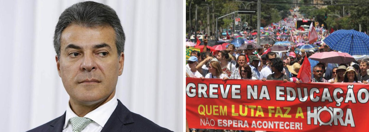 A perspectiva de mais um calote por parte do governador Beto Richa (PSDB), atiçou os ânimos dos servidores estaduais, em especial os da área de educação; governo alega que a a revogação do reajuste do funcionalismo está atrelada à discussão, em Brasília, do Projeto de Lei Complementar 257/2016, que trata da renegociação da dívida dos estado; bancada de oposição diz que Richa usa o argumento como "cortina de fumaça" para aprovar na Assembleia Legislativa o calote contra os servidores públicos; serviores jpa falam em uma nova greve geralpara presionar o govern (Foto: Paulo Emílio) A perspectiva de mais um calote por parte do governador Beto Richa (PSDB), atiçou os ânimos dos servidores estaduais, em especial os da área de educação; governo alega que a a revogação do reajuste do funcionalismo está atrelada à discussão, em Brasília, do Projeto de Lei Complementar 257/2016, que trata da renegociação da dívida dos estado; bancada de oposição diz que Richa usa o argumento como "cortina de fumaça" para aprovar na Assembleia Legislativa o calote contra os servidores públicos; serviores jpa falam em uma nova greve geralpara presionar o govern